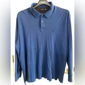 Nautica Blue Polo Shirt Long-Sleeved Casual Wear